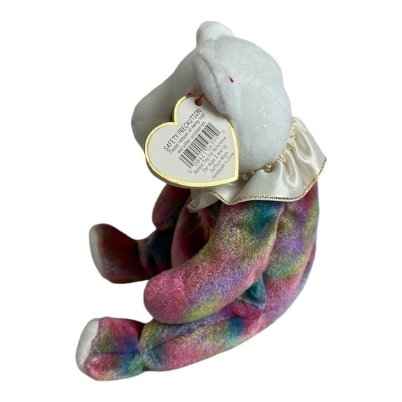 New VNTG TY BEANIE BABY - APRIL The Birthday Bear Multicolored Plush Stuffed Toy - Picture 3 of 6